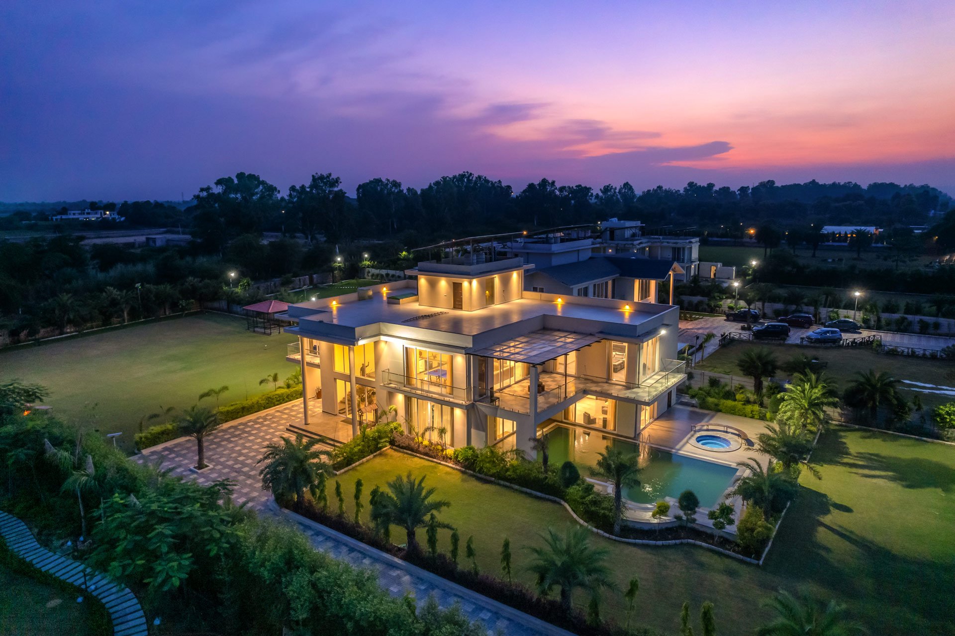 Aerial view of property